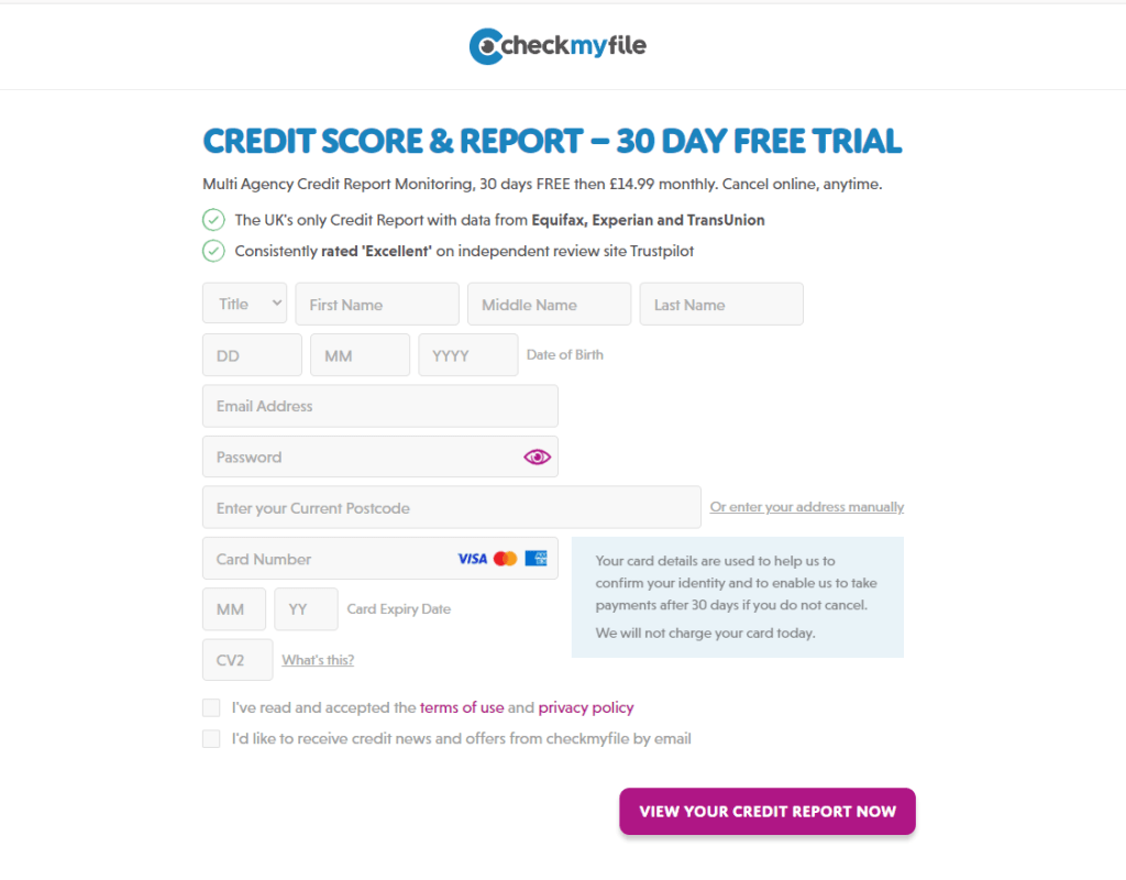 Checkmyfile registration